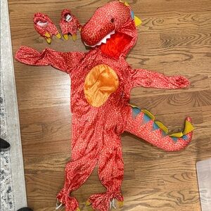 Kids Red Dinosaur Costume